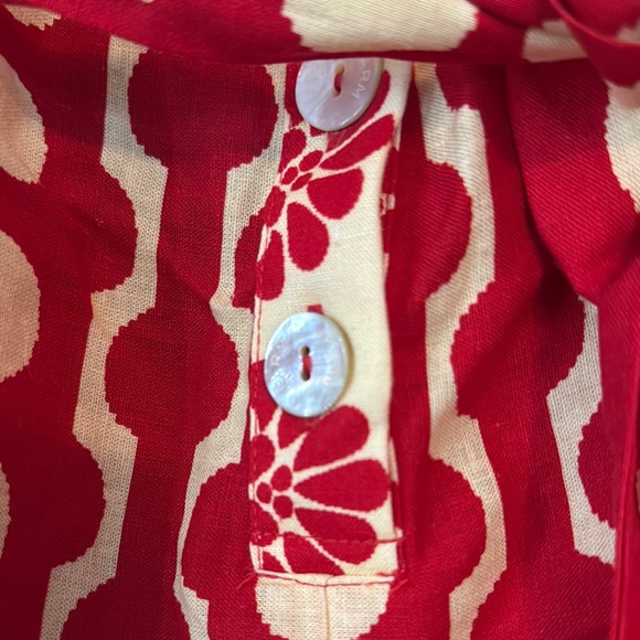 Farm Rio Red and Cream Floral Romper - Picture 4 of 5